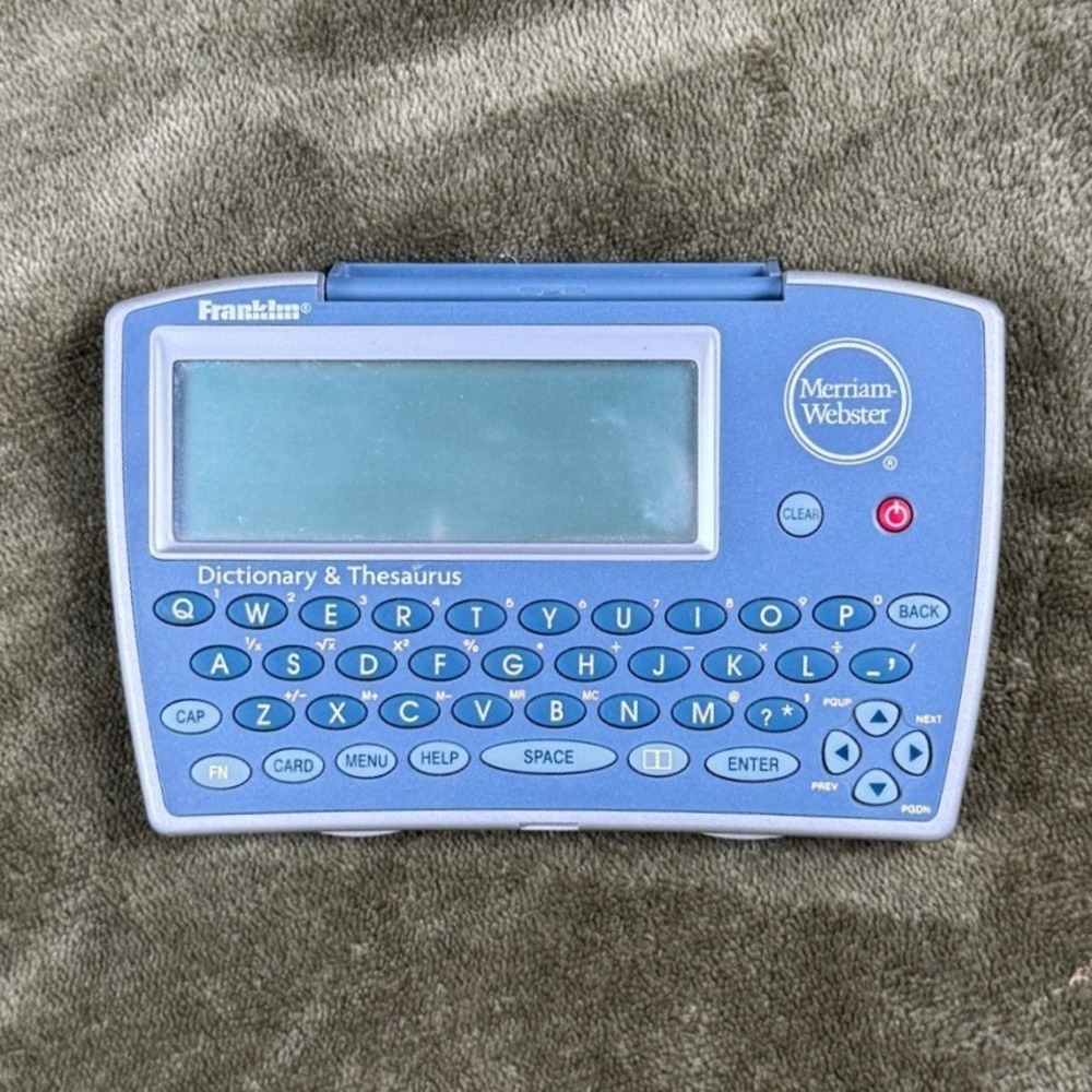 Franklin Merriam-Webster Electronic Dictionary Thesaurus Blue MWD-440 Handheld‎